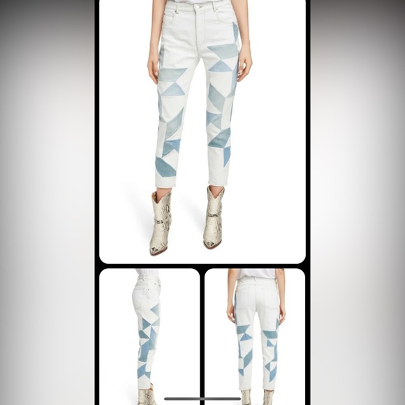 Isabel Marant Etoile “Lea” Geometric Pattern Jeans